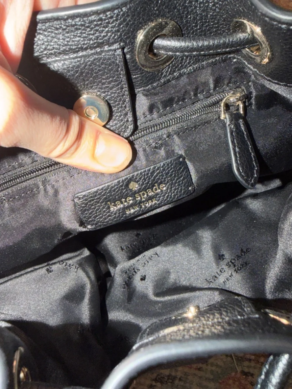 Kate Spade Rosie Mini Bucket Bag Black Leather Purse KC740 Retail $359
